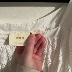 Anthropologie Midi White Dress